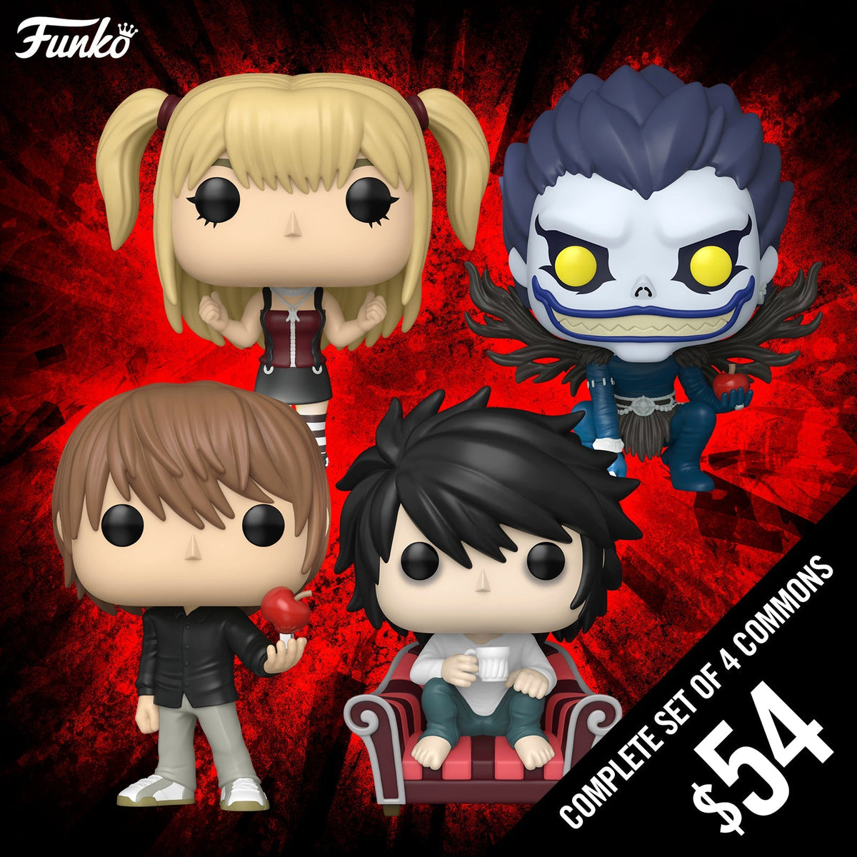 Pre-Order: Funko Pop! Death Note (Set of 4 Commons)