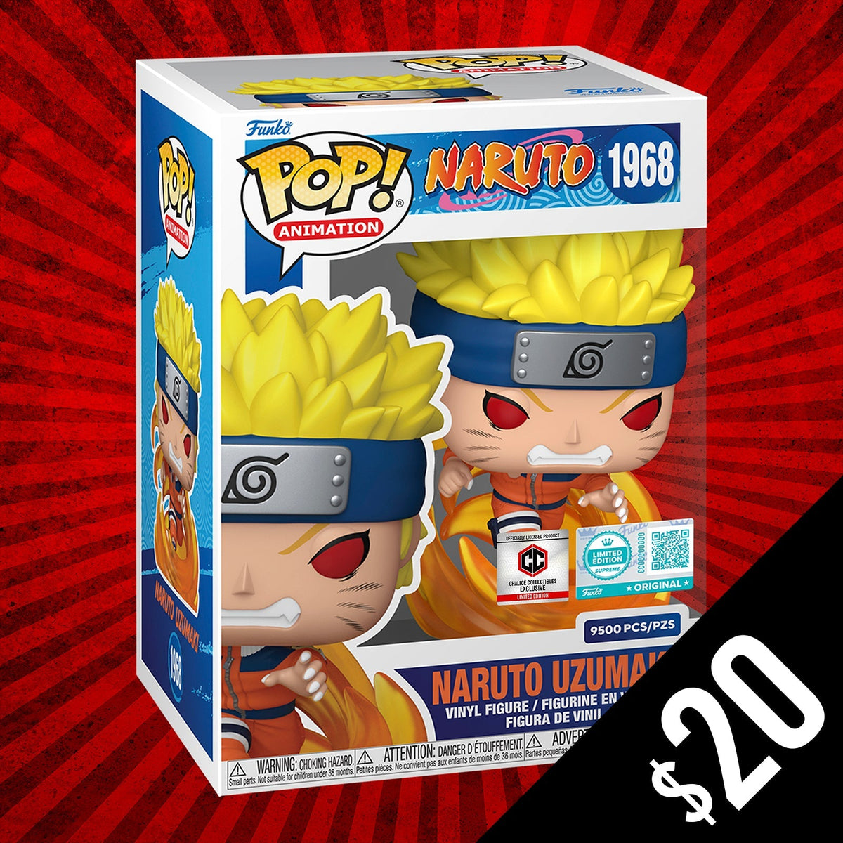 Funko Pop! Chalice Exclusive: Naruto: Naruto Uzumaki #1968 (LE9500)