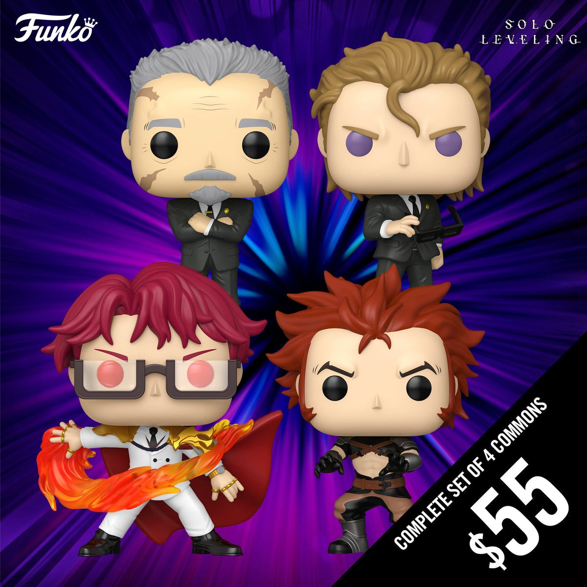 Pre-Order: Funko Pop! Solo Leveling S2 Set of 4 Commons