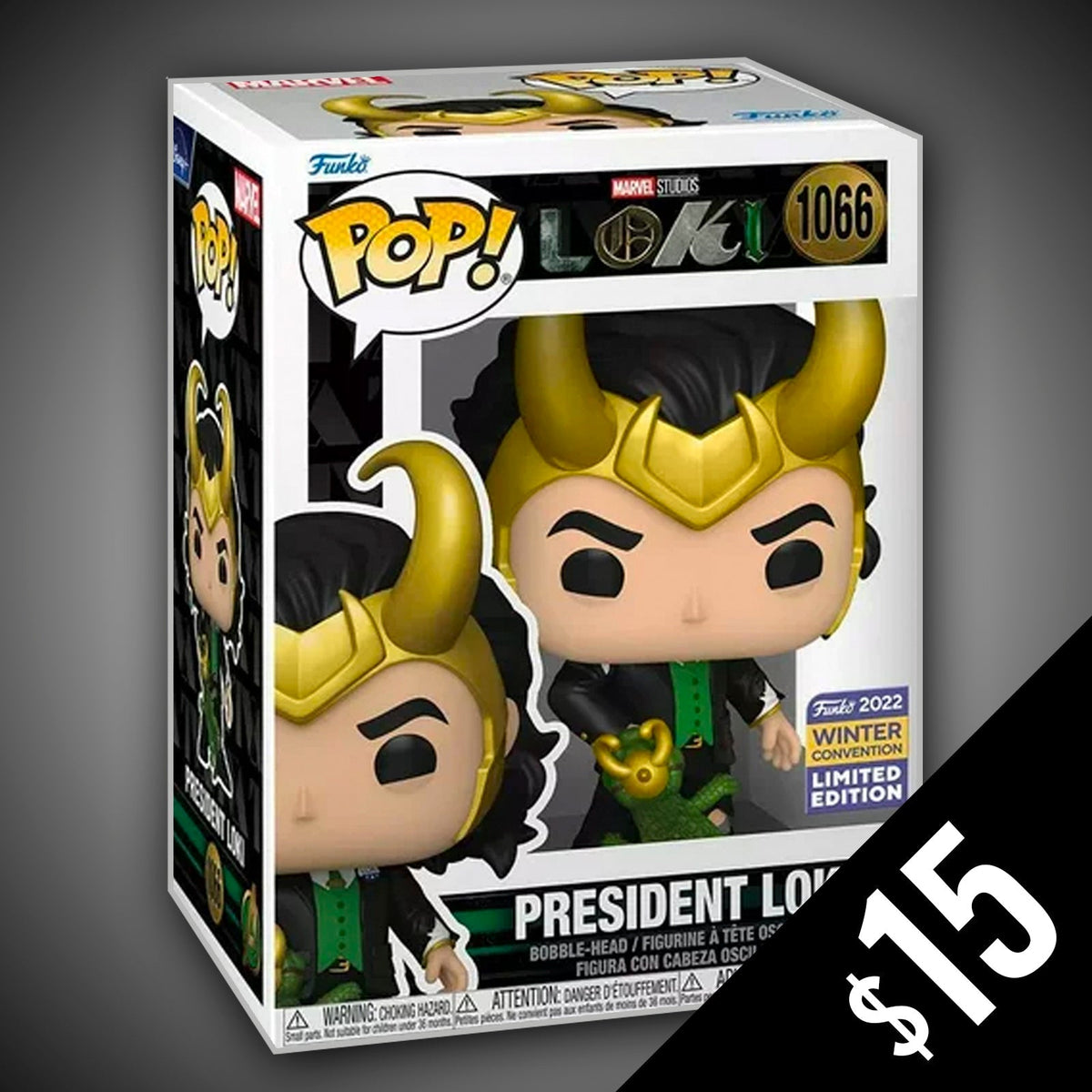 Funko Pop! Marvel: Loki: President Loki #1066 (Winter 2022 Shared Convention)