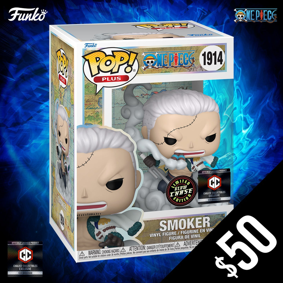 Funko Pop! Chalice Exclusive: One Piece S10: Smoker #1914 (CHASE)