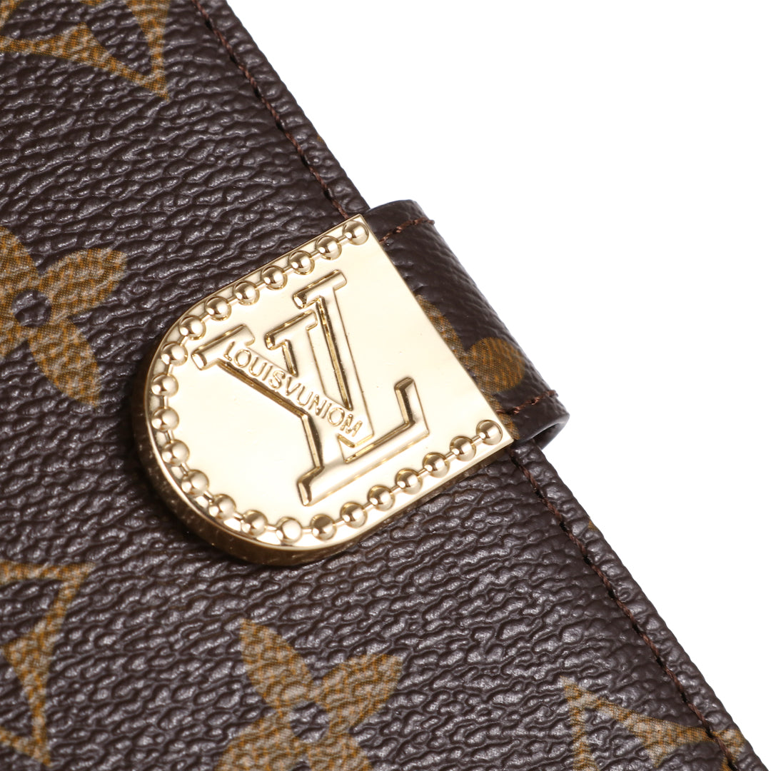 Luxury Monogram Leather Wallet Case with Strap for Samsung Galaxy S22-S26 Series