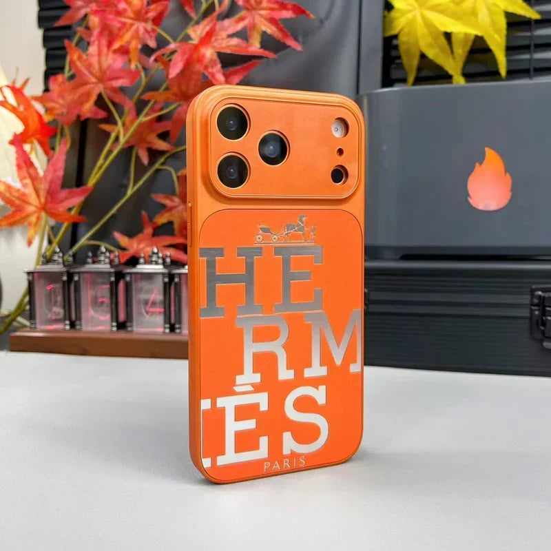 HRM Leather Case with Bold Graphic Typography for iPhone 14-18 Pro & Pro Max