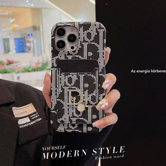 Fashion Lady Case with Card Holder for iPhone 12-18 Pro & Pro Max