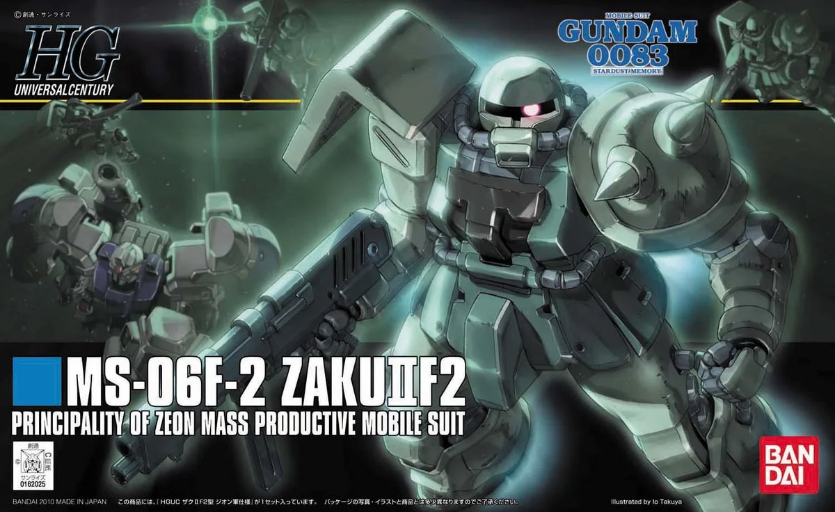 Gundam 1/144 HGUC #105 0083 Stardust Memory MS-06F-2 Zaku II F2 (Zeon Ver.) Model Kit