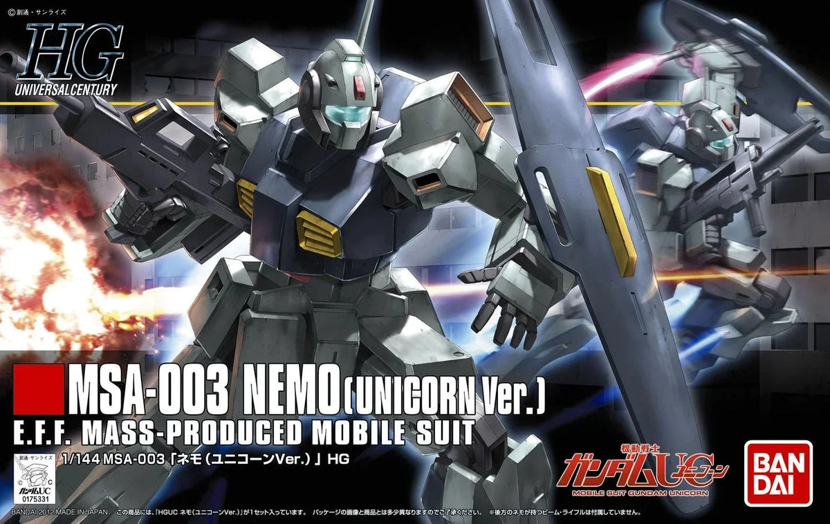Gundam 1/144 HGUC #140 Gundam Unicorn MSA-003 Nemo (Unicorn Ver.) Model Kit