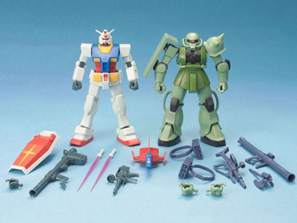 Gundam 1/144 HGUC RX-78-2 Gundam Vs. Zaku II Gunpla Starter Set Model Kit