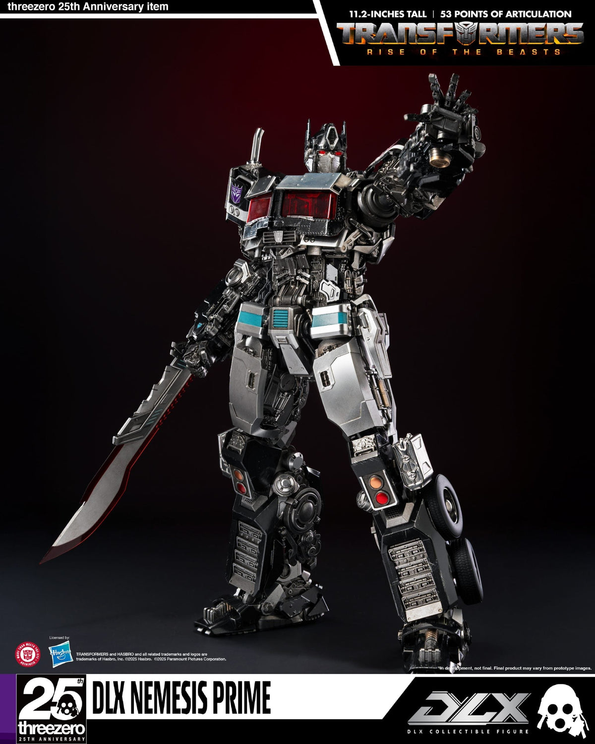 ThreeZero Transformers: Rise of the Beasts Nemesis Prime DLX Action Figure