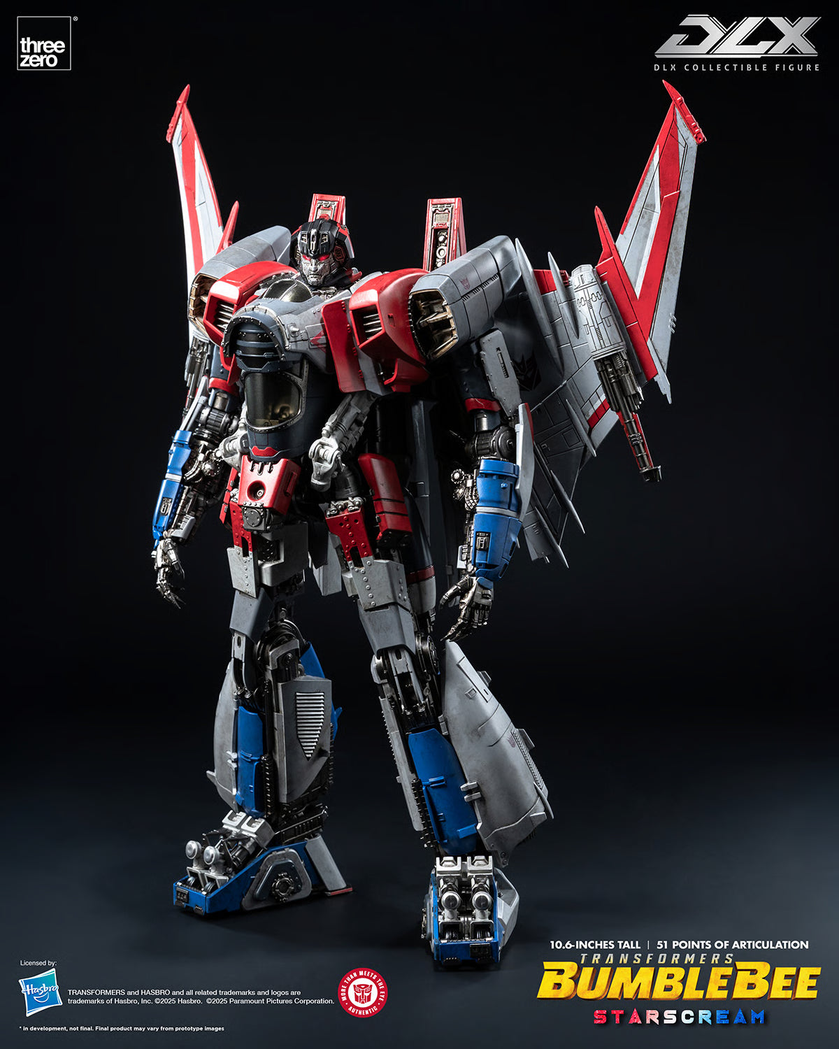 ThreeZero Transformers Bumblebee Movie Starscream DLX Scale Figure