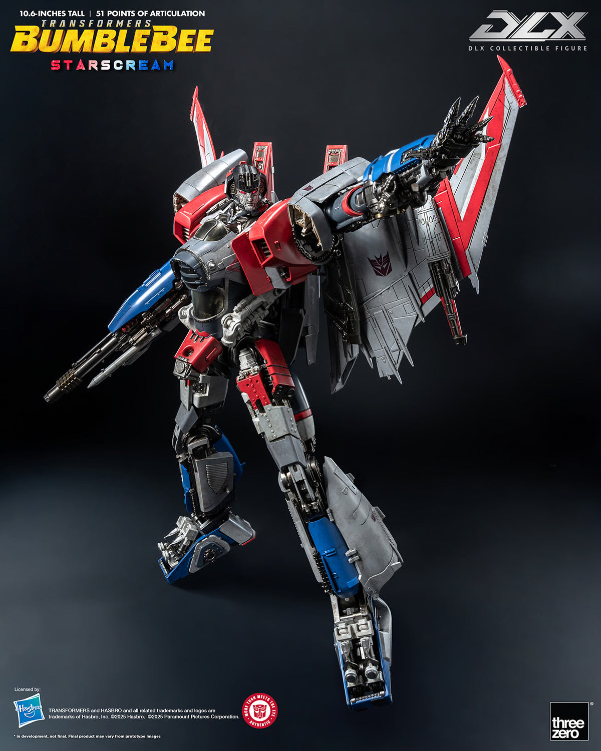 ThreeZero Transformers Bumblebee Movie Starscream DLX Scale Figure