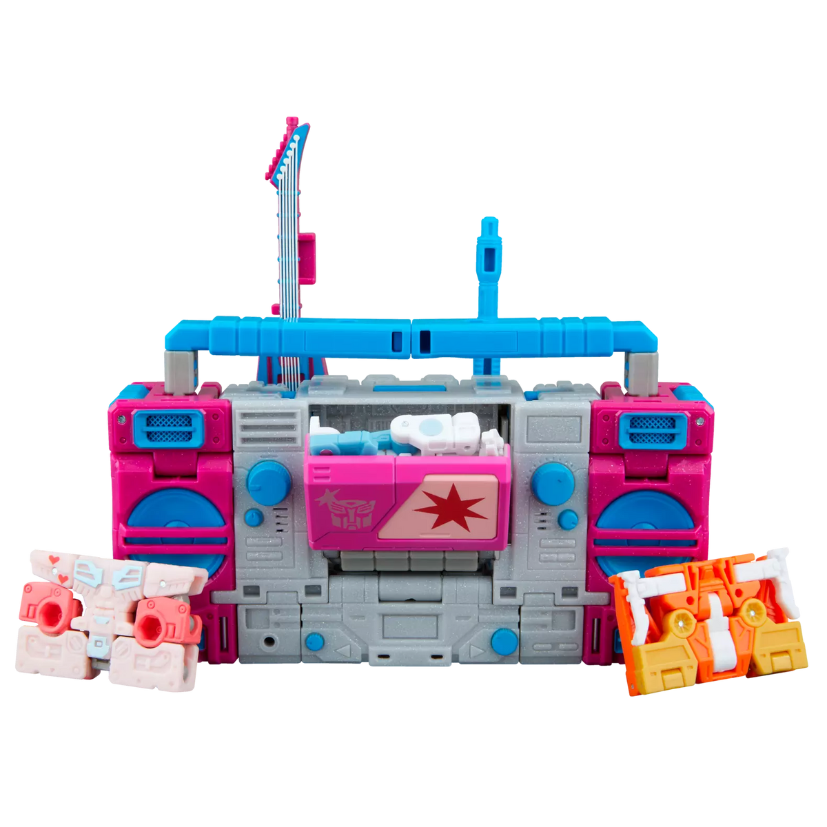 SDCC 2026 Transformers Jem and the Holograms Autobot Blaster & KP Glit, KP Sundor, and KP Rosanna Action Figure Exclusive