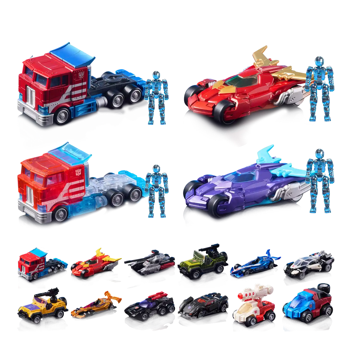 Blokees Transformers Model Kits Blokees Wheels C01 Roll Out Box Trading Figure Set of 12