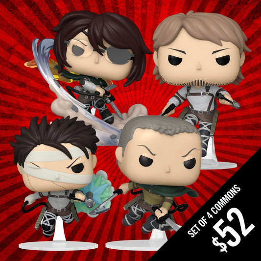 Pre-Order: Funko Pop! Attack On Titan S7:  Set of 4 Commons
