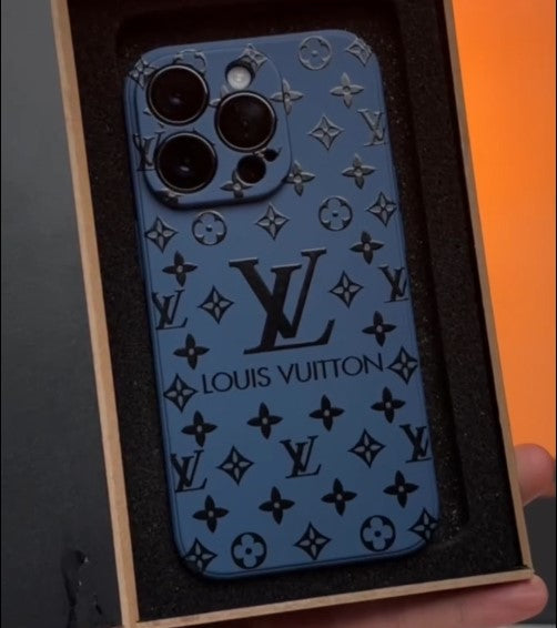 LV Luxury Monogram Leather Case for iPhone 13-18 Pro & Pro Max