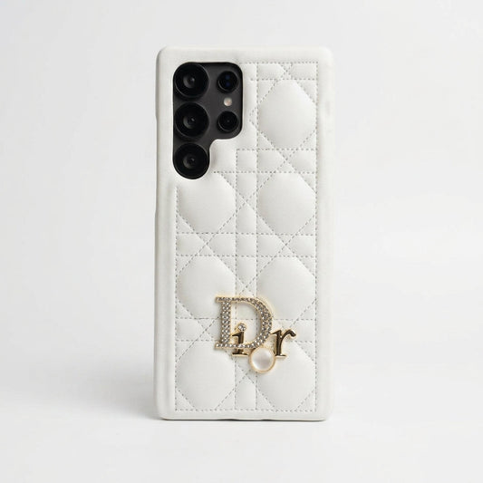 Luxury Quilted Leather Iconic Fashion Case for Samsung Galaxy S22-S26 Series