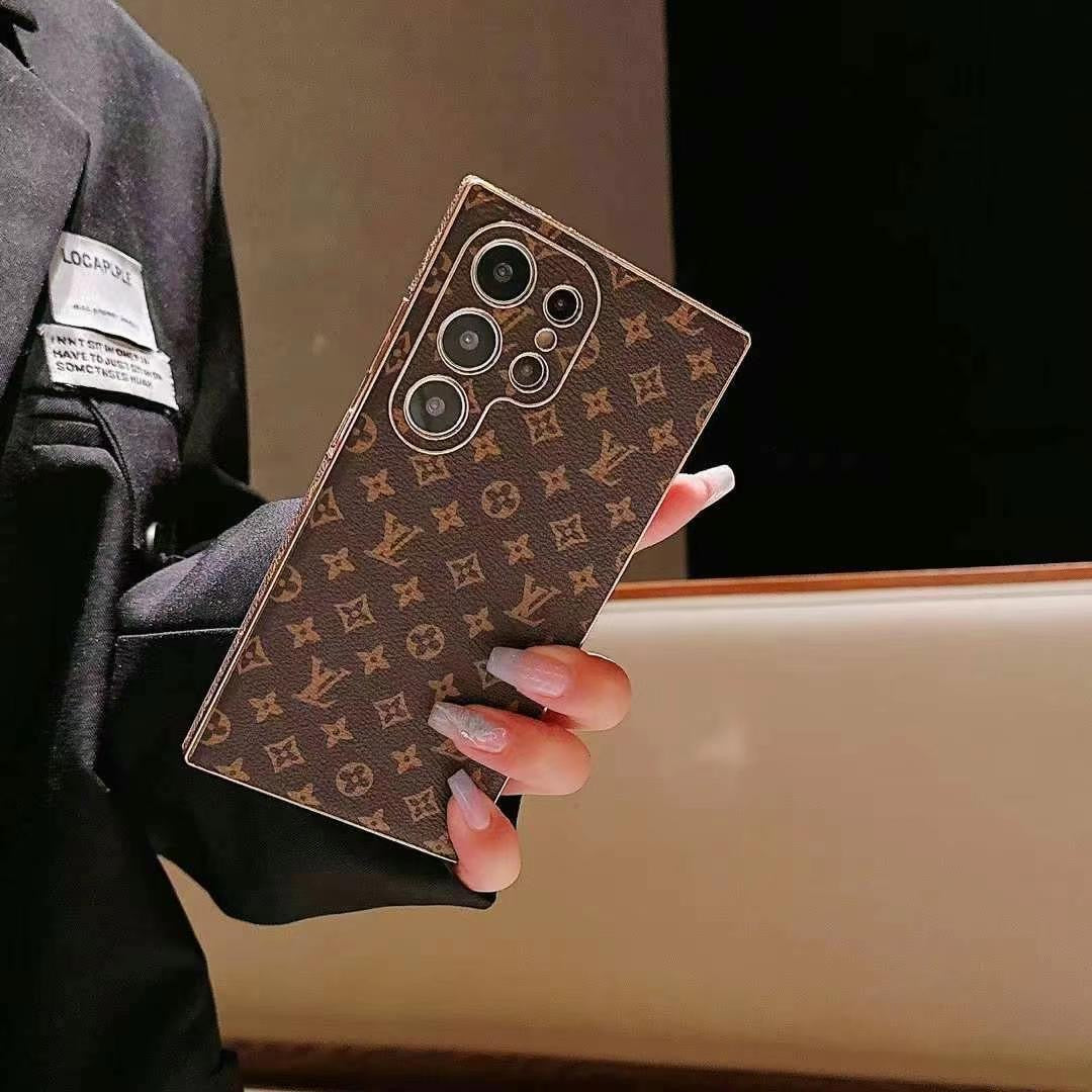 Luxury Monogram Square Trunk Case for Samsung Galaxy S22-S25
