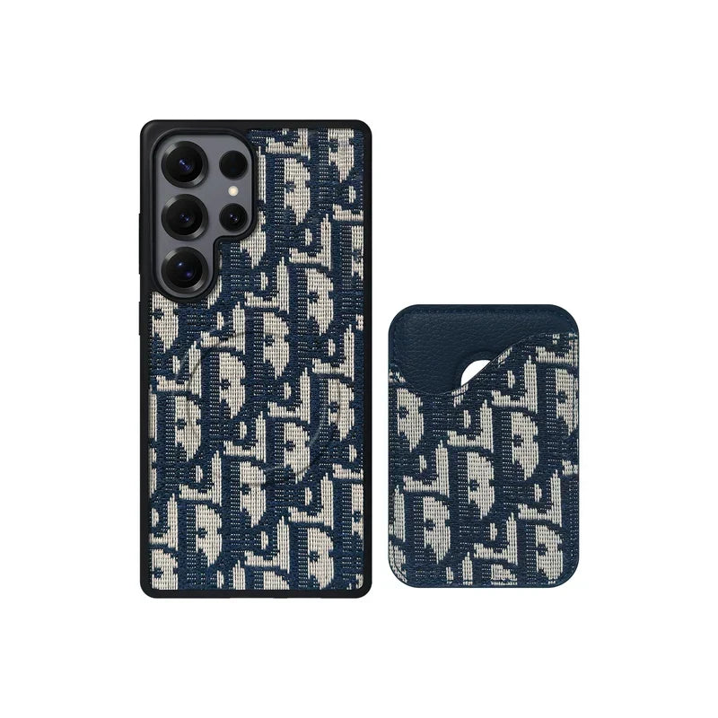 Dior-Inspired Oblique Jacquard Magnetic Cardholder Case | Samsung Galaxy S Series