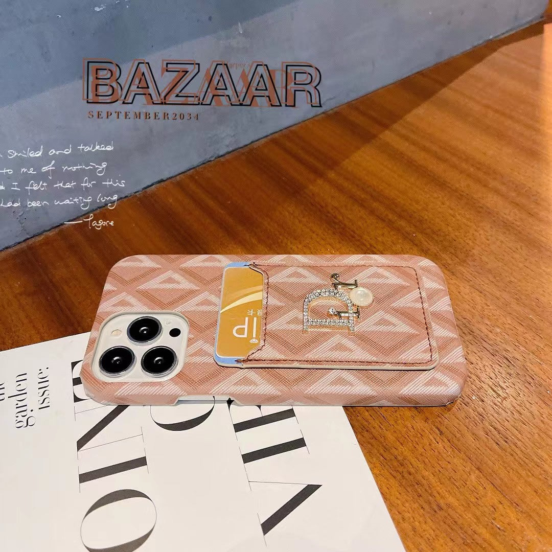 Luxury iPhone Case with Card Holder for iPhone 12-18 Pro & Pro Max