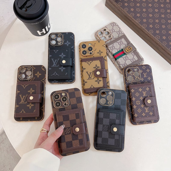 Luxury Classic Case with Card holder for iPhone 12-18 Pro & Pro Max