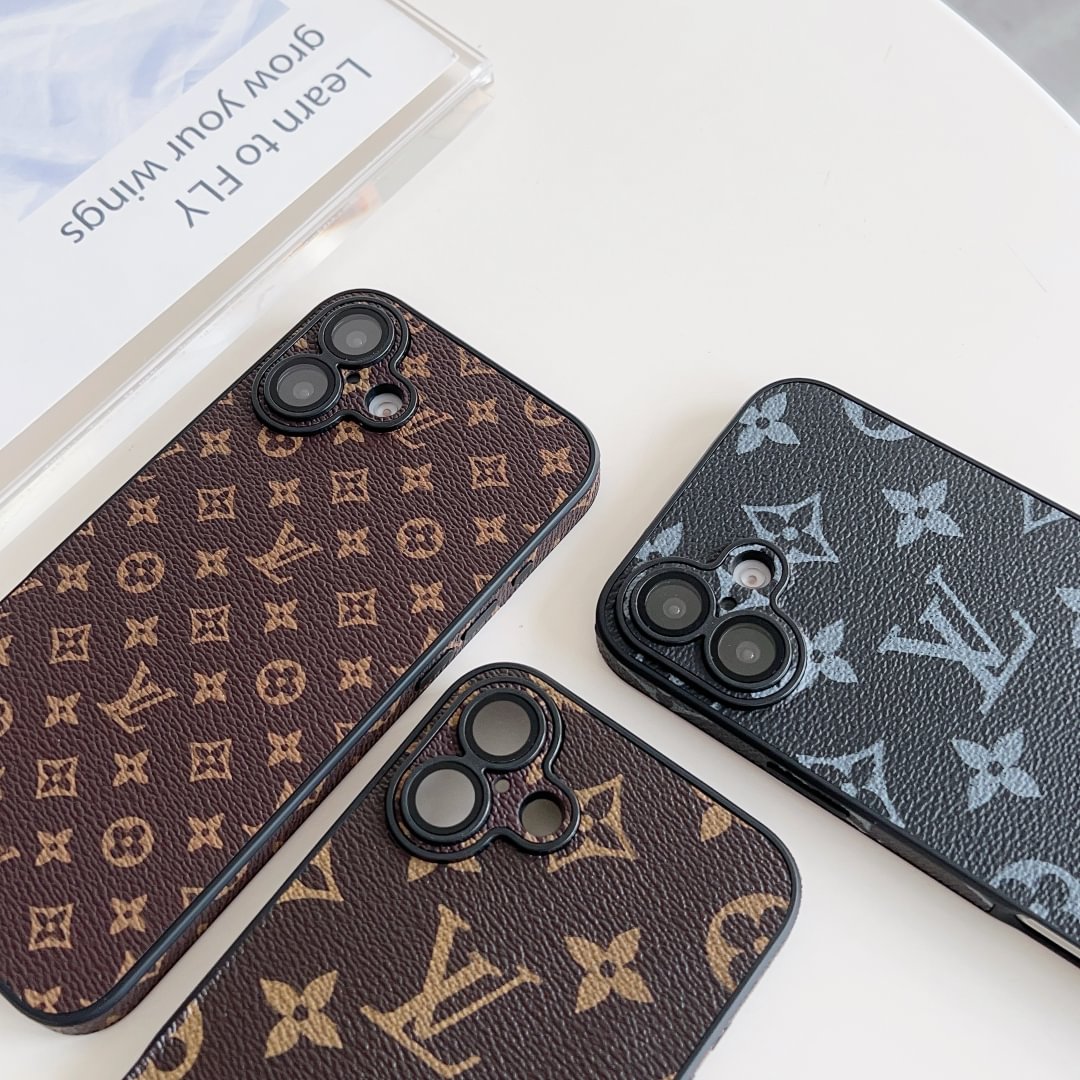 Louis Vuitton Case inspired classic leather for iPhone 13-18 Pro & Pro Max