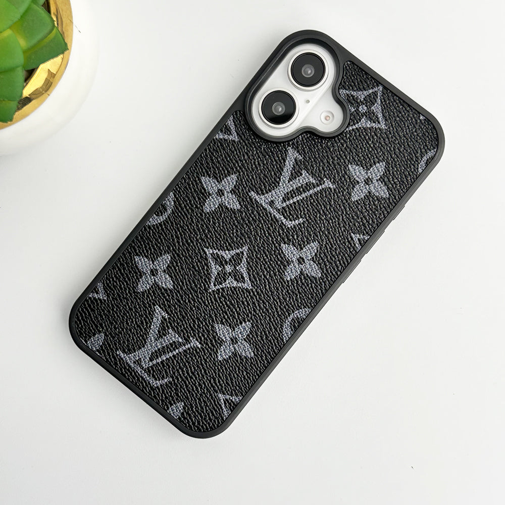 LV Style Classic Printed Leather Case for iPhone 13-18 Pro & Pro Max