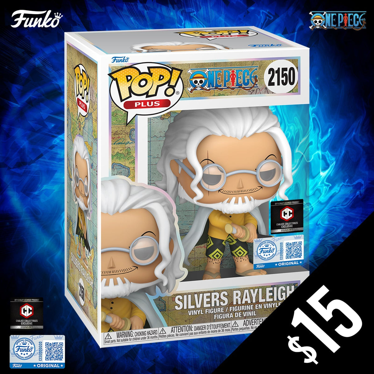 Funko Pop! Chalice Exclusive: One Piece S12: Silvers Rayleigh  #2150 (Non-Chase)