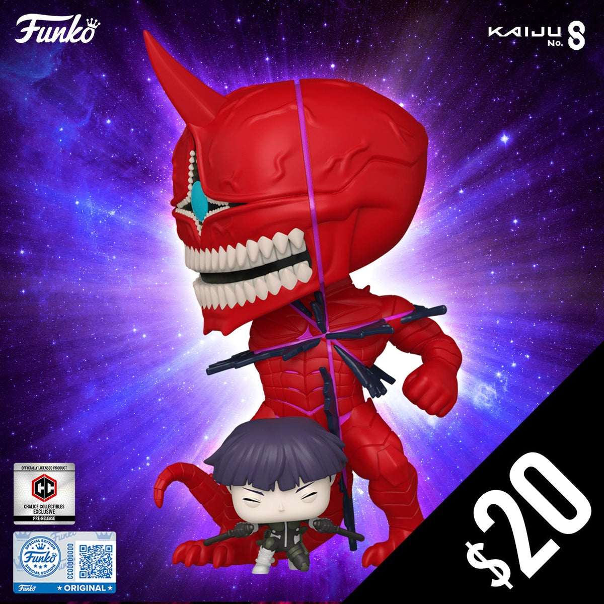 Pre-Order: Funko Pop! Chalice Exclusive Kaiju No.8 S2: Soshiro vs. Kaiju No.10 #2251 (PR)